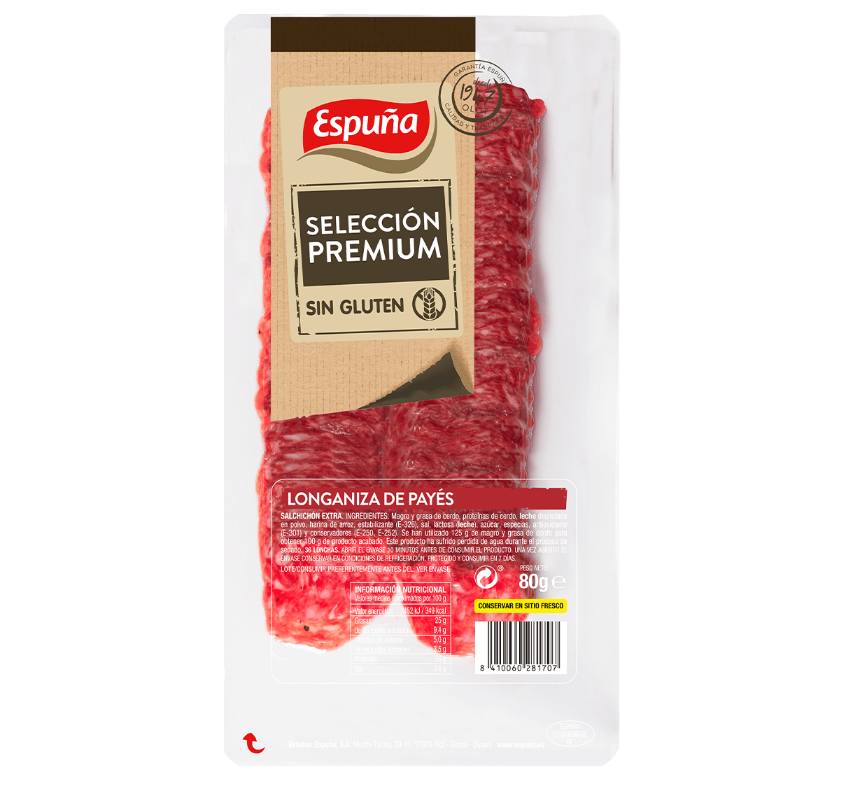 Longaniza de payes geschnitten 80g