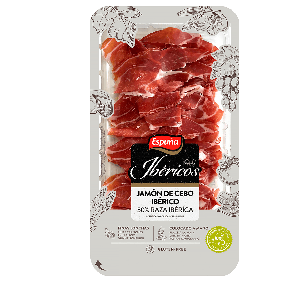 Jamón de cebo ibérico geschnitten 80g